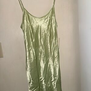 Guess Light Green Satin Chemise -VINTAGE-